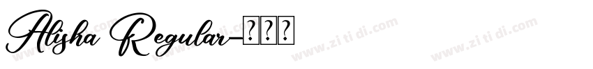 Alisha Regular字体转换